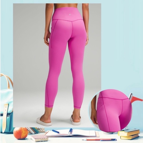 lululemon athletica Pants - Lululemon Align High-Rise Pant 25” in POW Pink **Pockets Sz. 8 NWT